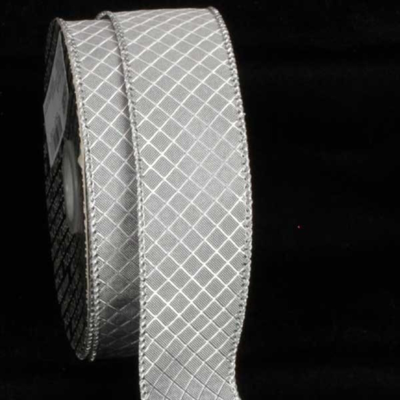 The Ribbon People Silver Piazza Printed Wired Craft Ribbon 1.5" x 80 Yards